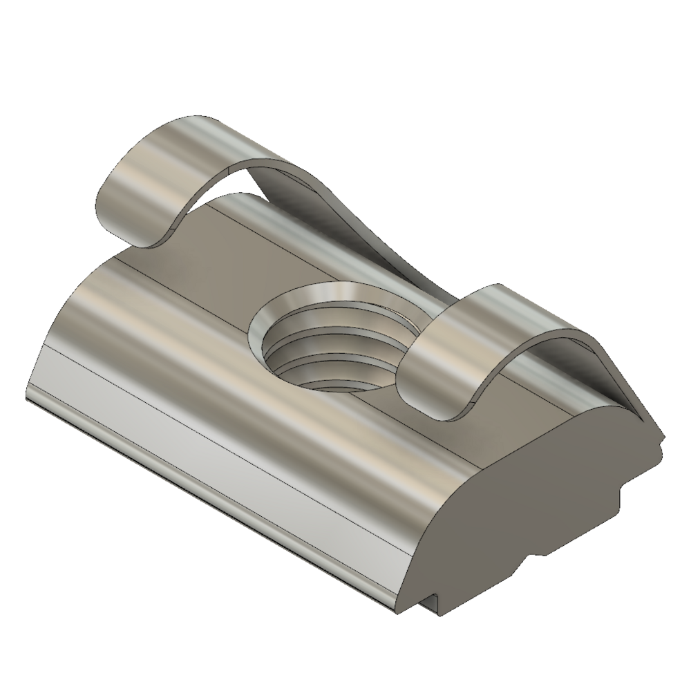 M6S30-PF MODULAR SOLUTIONS ZINC PLATED FASTENER<BR>M6 SQUARE NUT 30 W/POSITION FIX